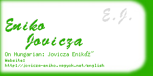 eniko jovicza business card